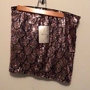Sequin mini skirt